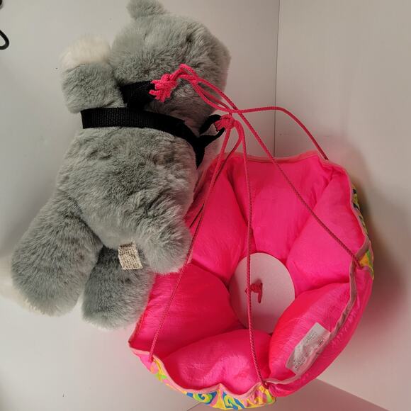 Paratroopers Plush Cat Toy, Colorful Parachute 12" Stuffed Animal Plushie VTG - Picture 9 of 16